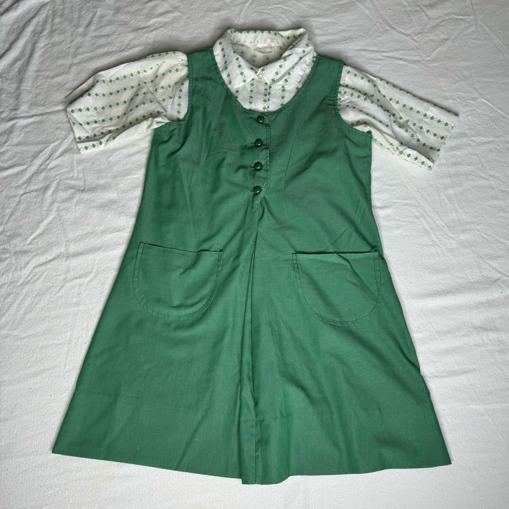 Girl‎ Scout Set Of 2 Uniform Dresses Green & Brown Size 10 8 Permanent Press Tag - Picture 11 of 17
